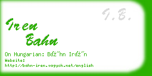 iren bahn business card